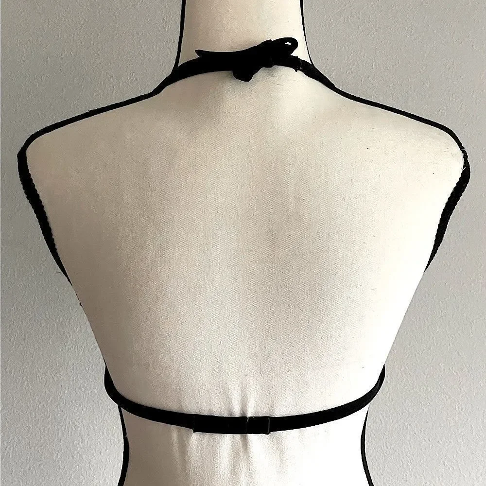 New! PINK by Victoria’s Secret, Wireless, Black, Swim Top. Size Small.